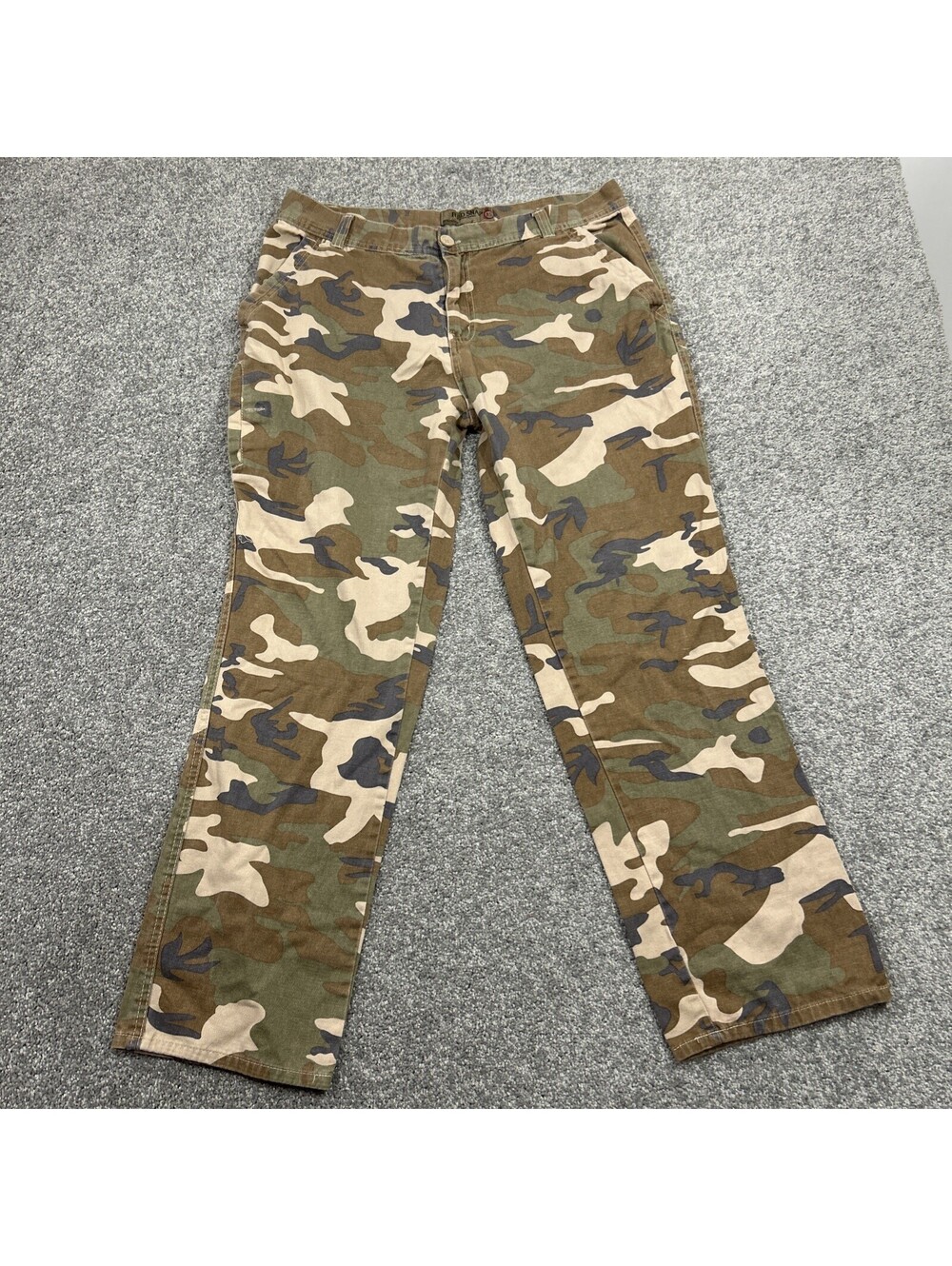 Red Snap Mens Casual Camo Print Pants 38x32 Y2K Streetwear